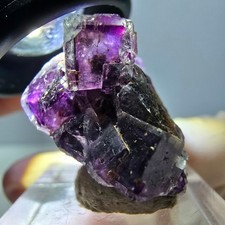 Phantom Fluorit Würfel Stufe, lila Okorusu, Namibia 38*24*20mm