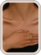 Krfy Schmuck Set Damen Gold