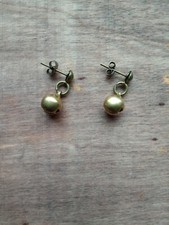 Ohrstecker bronzefarben Messing Boho Ethno-Stil Schnellen Glöckchen ?