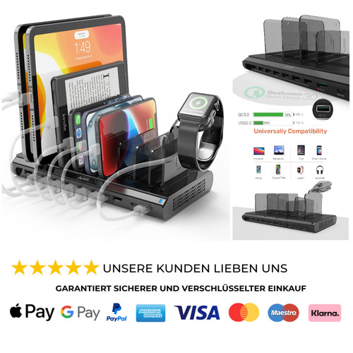 Usb ladestation port 120w - 10,