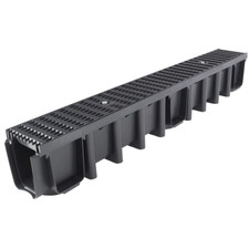 Entwässerungsrinne Kunststoffrost Gitter 14,8 cm befahrbar 12 Tonnen Regenrinne