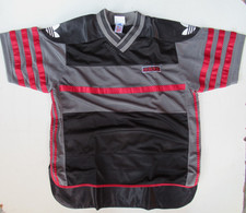 Adidas, Sport-Shirt, Herren, Gr. 7-56/58, schwarz/grau/rot/weiß, luftdurchlässig