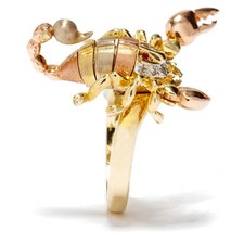 Skorpion Ring 585er Gelbgold 14K Sternzeichen Unikat Skorpion beweglich Gr. 58