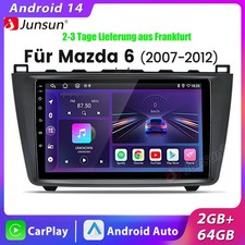 2+64G Android14 Carplay Für Mazda 6 2007-2012 Autoradio GPS Navi BT WIFI DAB SWC