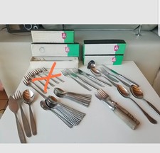 DDR ABS Besteck Set Ostalgie Deko 70er Vintage 42tlg alt