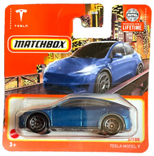 Matchbox Tesla Model Y 3/100 2024 1:64 Modellauto Spielzeug Limousine Elektro