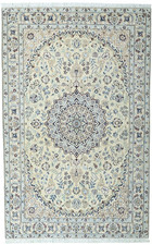 Perserteppich Nain 9LA 210 x 134 cm Orientteppich mit Seide