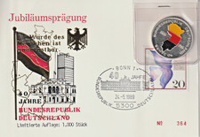 +++ BONN + JUBILÄUMSPRÄGUNG + MEDAILLE + SONDERSTEMPEL + ADLER + 40 JAHRE BUND +
