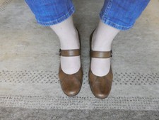 Damenschuhe, Pumps, von Gabor, Spangenpumps , Gr. 46 (11), braun, getragen.