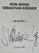 Sebastian Krüger Ron Wood signiert Katalog signed Autogramm Unterschrift Orig.