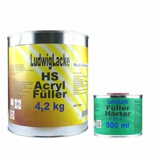 5 kg SET 2K Acryl Füller GRAU Grundierung Rostschutz für Autolack Ludwiglacke