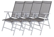 4er Set Alu Klappsessel 7-fach