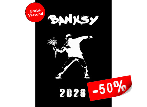 Sale banksy wandkalender - 50%,