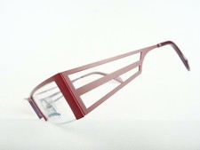 Rote brille schmal - schmal, eckig