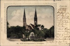 Ak Berlin Pankow, Kirche, Kriegerdenkmal, Schmuckplatz - 10396155