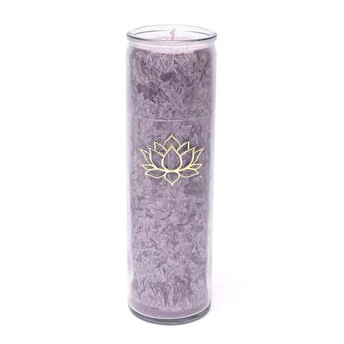 Kerze stearin lotus violett - kerze,