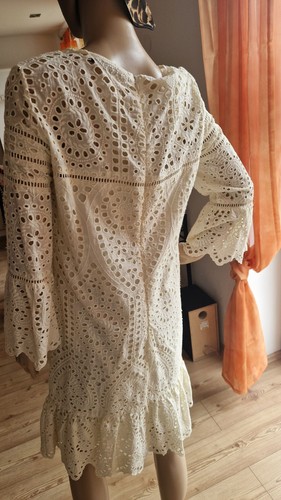 Kleid spitze volant basic - kleid,