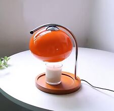 Bauhaus Tischlampe - Retro Design, Orange Glas, Vintage Stil | GU10 Fassung