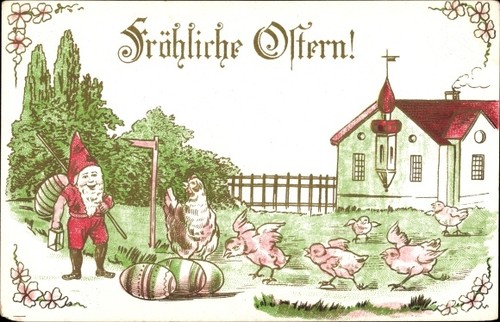 Präge glückwunsch ostern - ak,