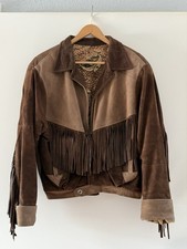 Wildlederjacke Damen 80er Jahre Fransen