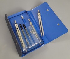 DDR Zirkelkasten Richter Schola III Ostalgie alt Vintage RAR Etui Reisszeug VEB