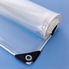Wasserdichte Transparente Plane mit Ösen Schutzplane LKW Folie Klare Garten NEU