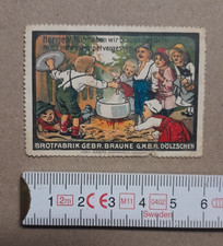 Alte orginale Werbemarke Brotfabrik Gebrüder Braune GmbH Dölzschen vor 1945
