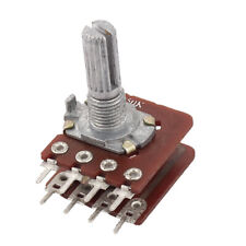 Metall b50K 50K Ohm 8Terminals Audio Dual Linear Taper Potentiometer