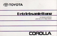 Betriebsanleitung Toyota Corolla   Handbuch Ausgabe 1993