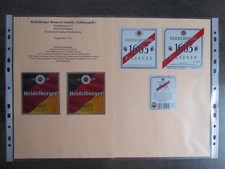 Bieretiketten, BW, Heidelberg, Heidelberger Brauerei