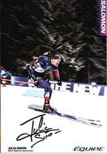 Biathlon-Originalautogrammkart