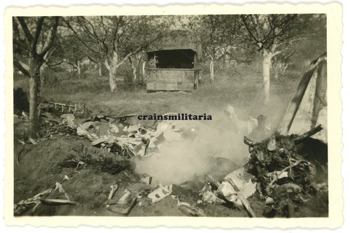 Orig foto brennendes flugzeug - foto,