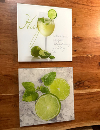 Glasbild mojito limette - glasbild, &
