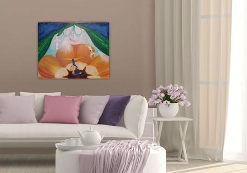 Fantasievolles acrylbild elfen - fantasievolles, acrylbild:elfen
