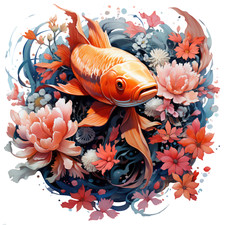 10x car sticker koi fish