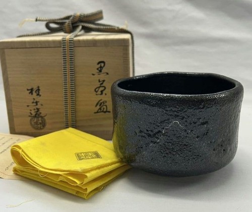 Schwarze raku teeschale ito - raku,