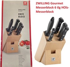 ZWILLING Gourmet Messerblock 6 tlg HOlz-Messerblock
