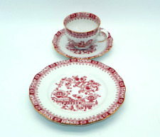 Kaffeetasse, Untertasse, Kuchenteller von Seltmann Weiden China rot