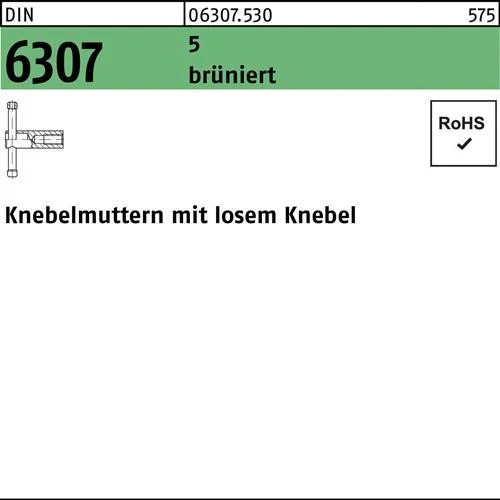 Knebelmutter din 6307 - knebelmutter,