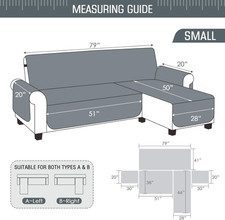 TAOCOCO Ecksofa Bezug Wende Zweisitzer Chaiselongue Endsofa Bezug L Sha...
