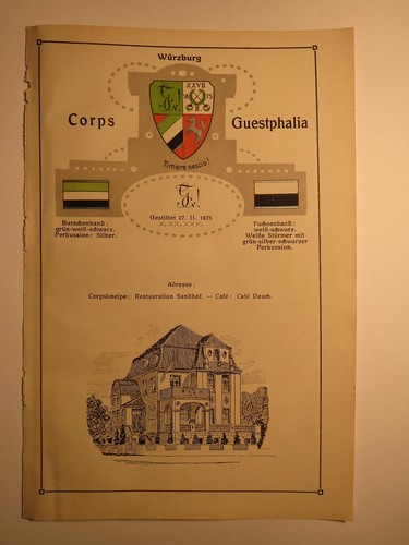 Corps guestphalia würzburg - würzburg,