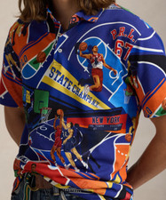 Polo Ralph Lauren "State Champs N.Y."  Basketball Graphic Poloshirt - L