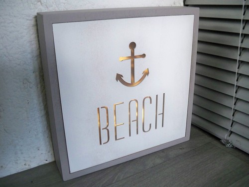 Led leuchtschild beach - led-leuchtschild,