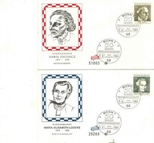 BRD , BONN 11.8.1969, 50 Jahre Frauenwahlrecht- 2 Erstagsbriefe