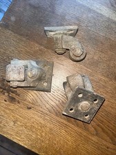 3 antike Rollen Eisenräder