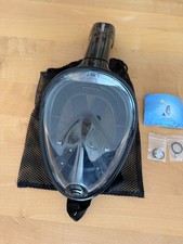 Schnorchel-Vollmaske - Full Face Mask - Schwarz - Größe S/M