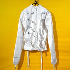 Zwangsjacke Auffanggurt Körpergeschirr Armbinder Kostüm Männer Frauen Clubwear