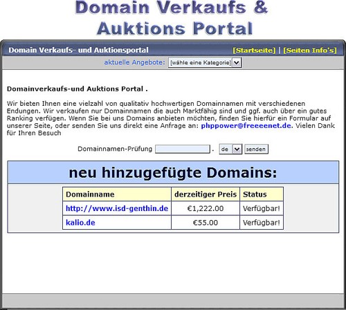 Domain verkaufs auktions - &,