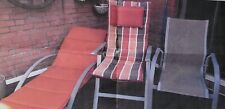 6 HOCHLEHNER Alu klappbar mit Aufl., 1 GARTENLIEGE Alu mit Aufl., 2 Stapelstühle