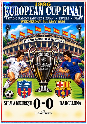 1986 europapokal finale poster - 1986,